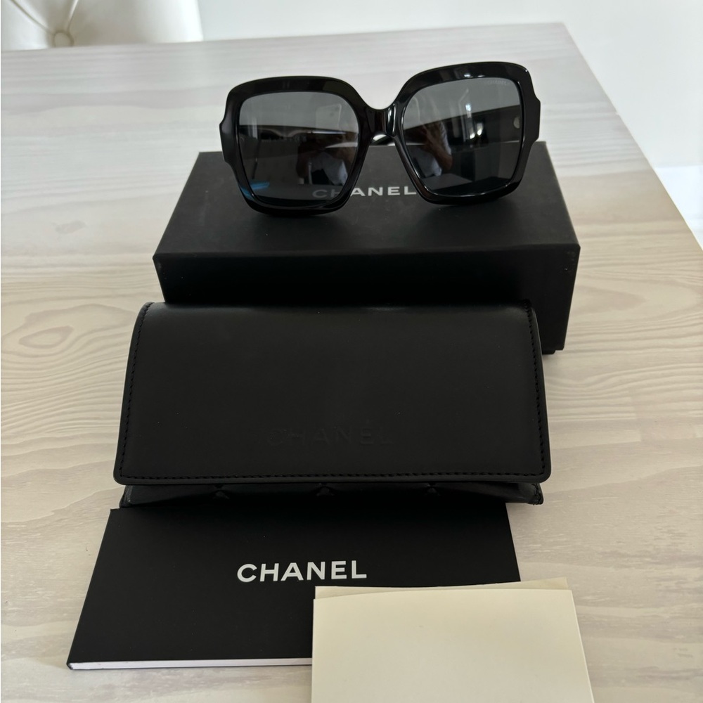 Chanel Brand New Acetate Square Heart Sunglasses BNIB